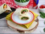 Piadina arrotolata con prosciutto cotto, Cheddar e Spinaci, foto 3