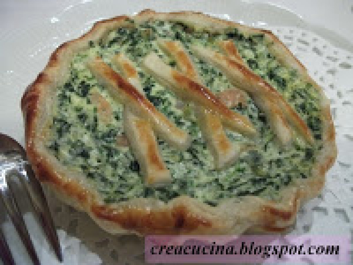 PICCOLE QUICHE RICOTTA, SPINACI E GAMBERETTI