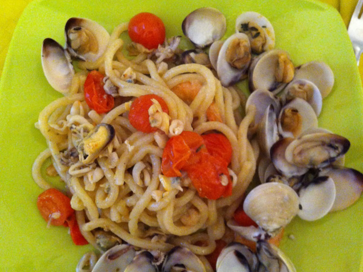 Pici senesi con frutti di mare
