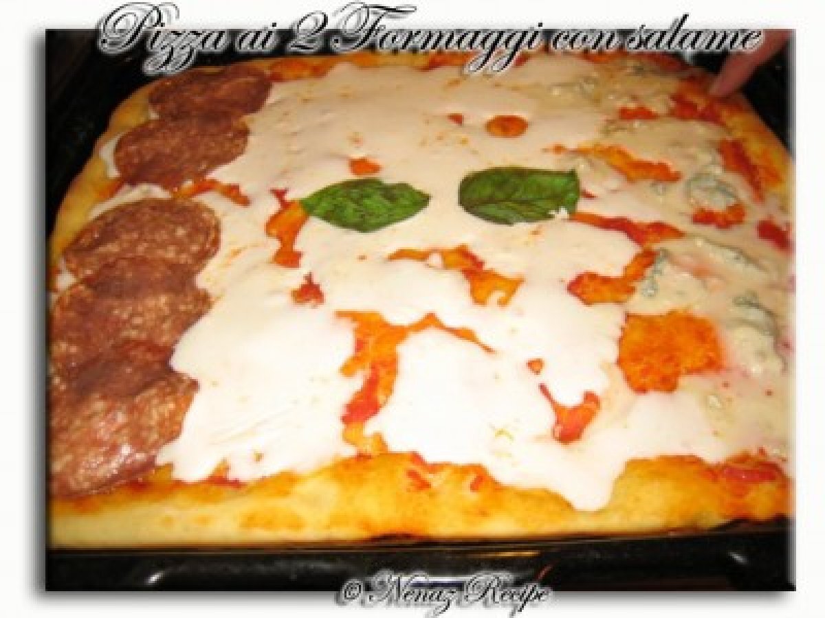 Pizza ai 2 Formaggi e salame - foto 2