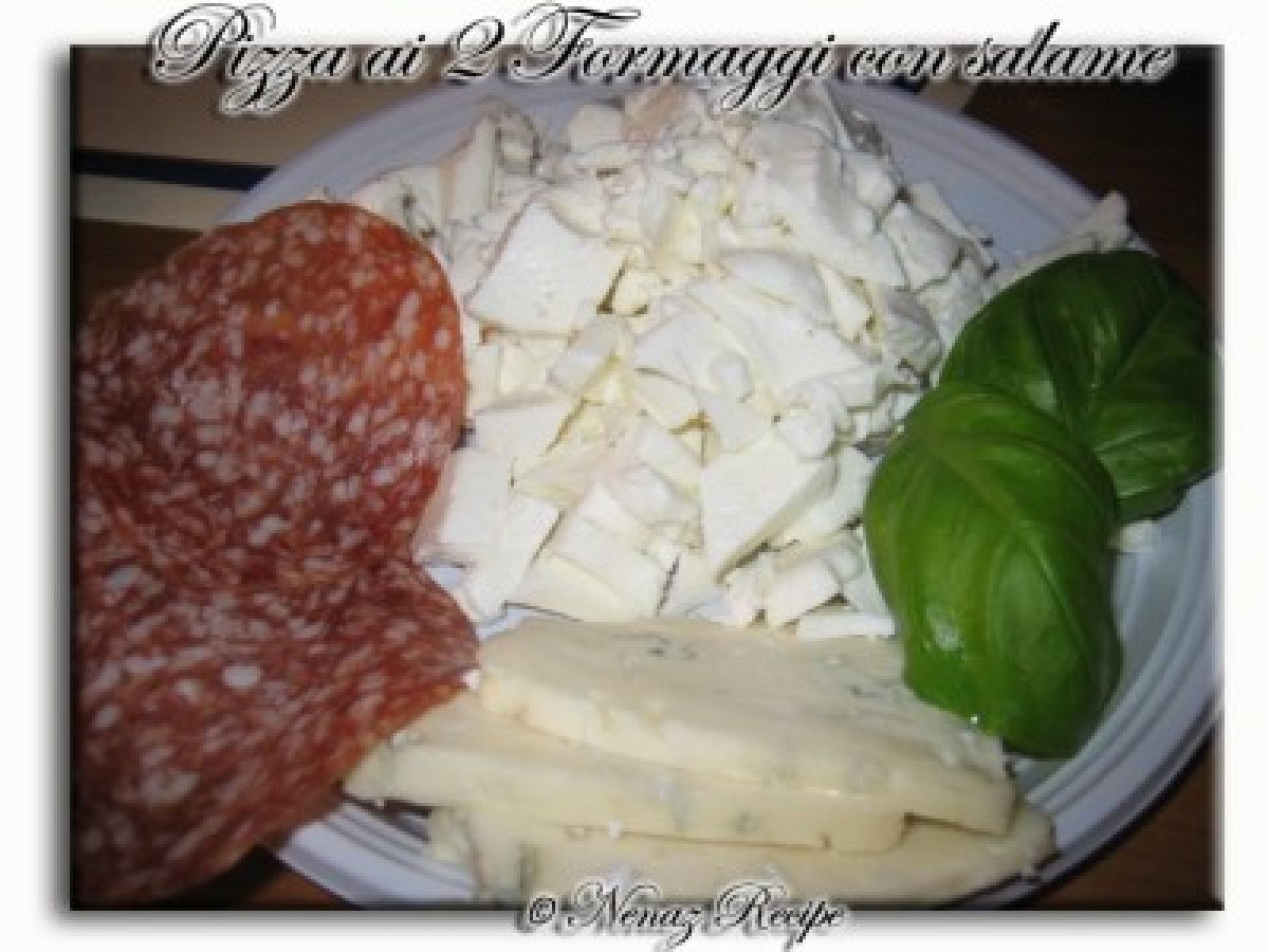 Pizza ai 2 Formaggi e salame - foto 3