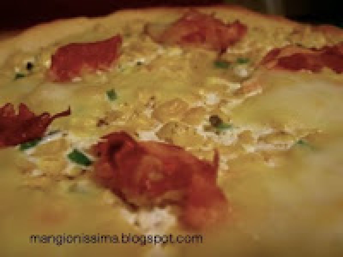 Pizza mais e prosciutto cotto (con lievito madre)