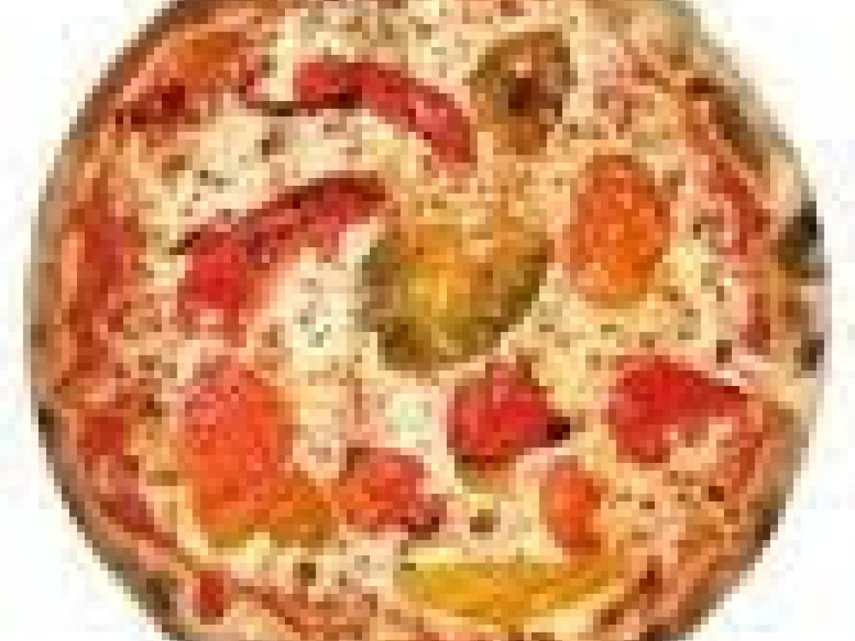 Pizza peperoni e cipolle
