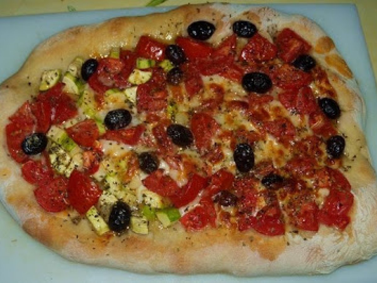 Pizza vegetariana allo yogurt
