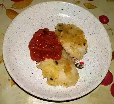 Platessa con salsa di peperoni