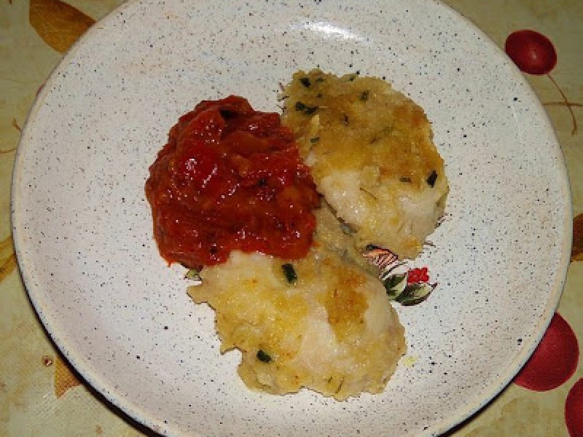 Platessa con salsa di peperoni