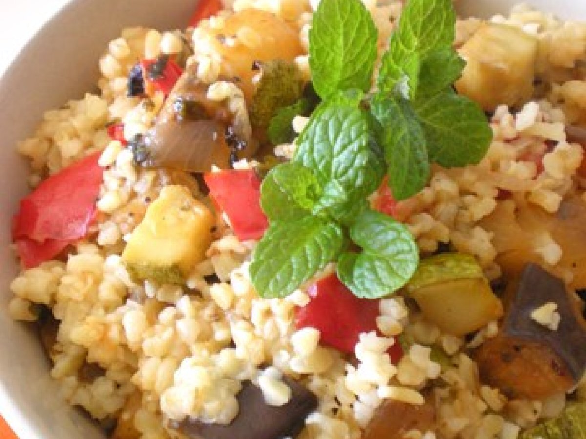 Pligouri o bulgur con verdure briam