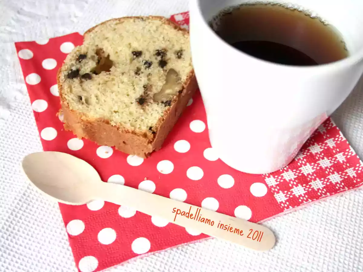 PLUM CAKE CON CIOCCOLATO E NOCI senza BURRO - foto 2