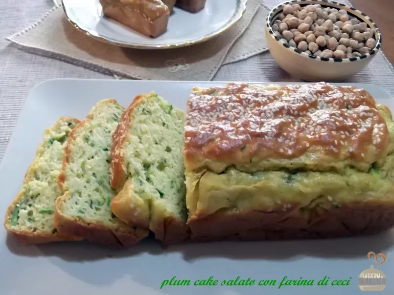 Plum Cake salato con farina di ceci e zucchine, foto 1