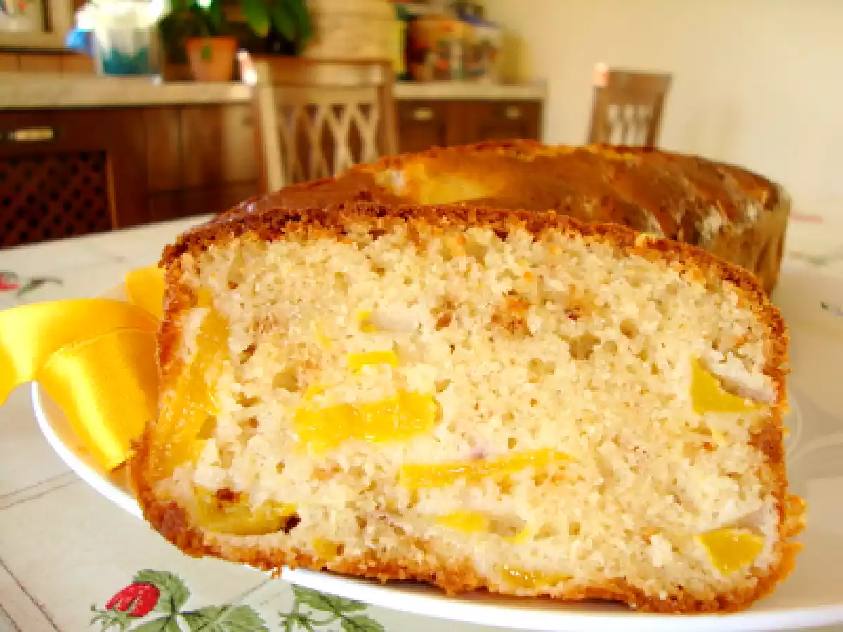 Plumcake alle pesche e amaretti - foto 3