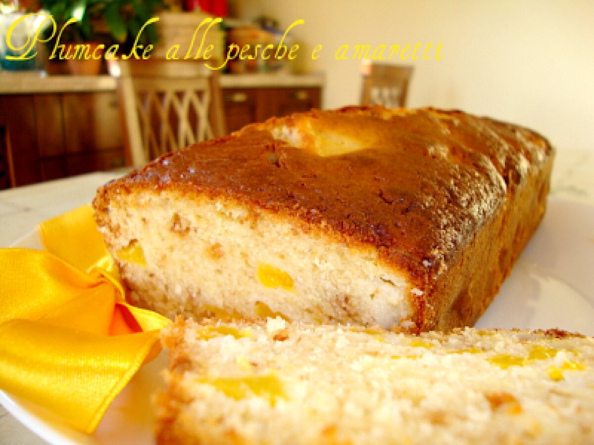 Plumcake alle pesche e amaretti, foto 5