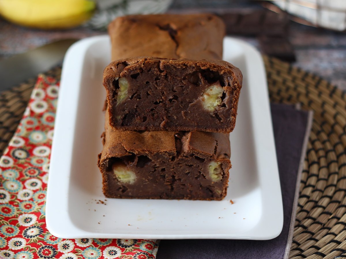 Plumcake cioccolato e banane, un impasto soffice e goloso