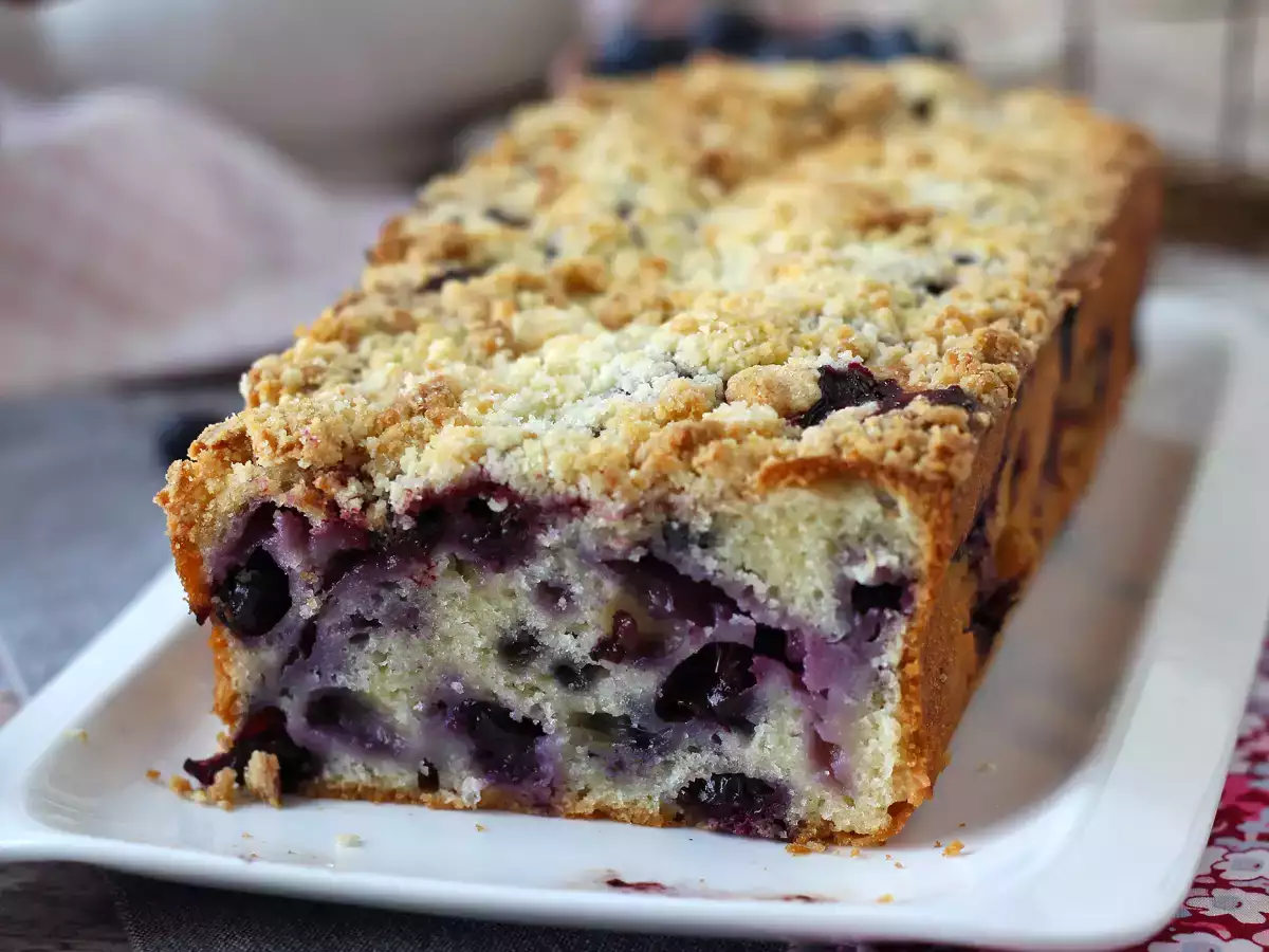 Plumcake crumble ai mirtilli morbido e goloso - foto 7