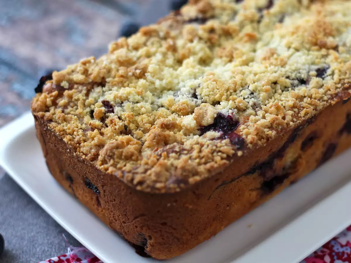 Plumcake crumble ai mirtilli morbido e goloso - foto 8