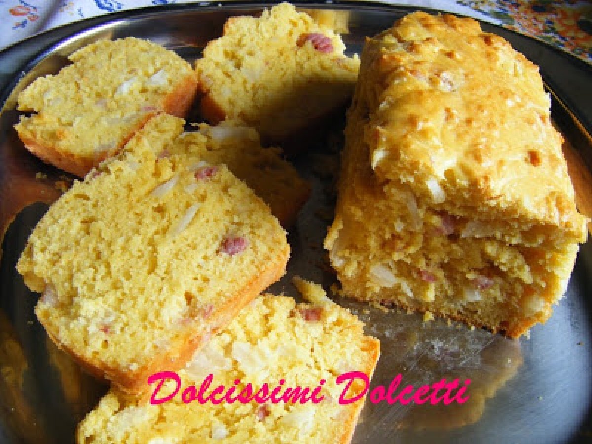 Plumcake salato con cipolle e pancetta - foto 2