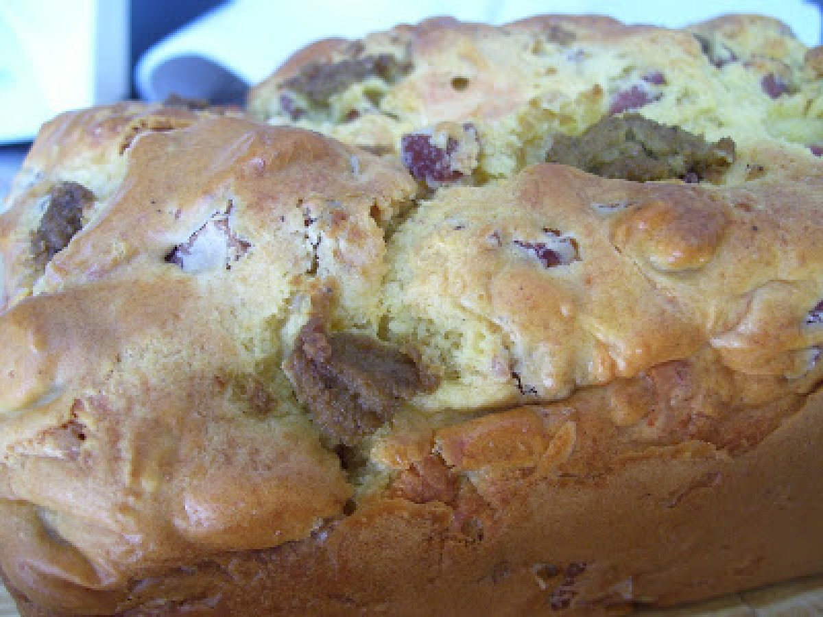 Plumcake salato con formaggio e salame - foto 5