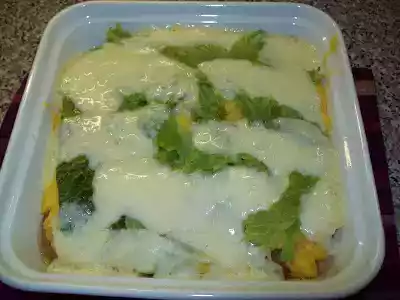 Polenta pasticciata con verza