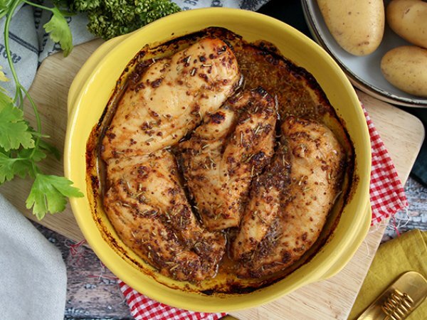 Pollo al forno con miele e senape Pollo al forno con miele e senape