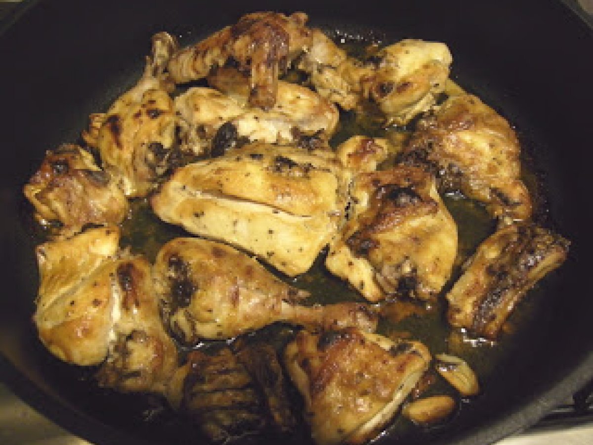 Pollo al forno ricetta pseudo Cajun e Gamberi in salsa con fagiolini