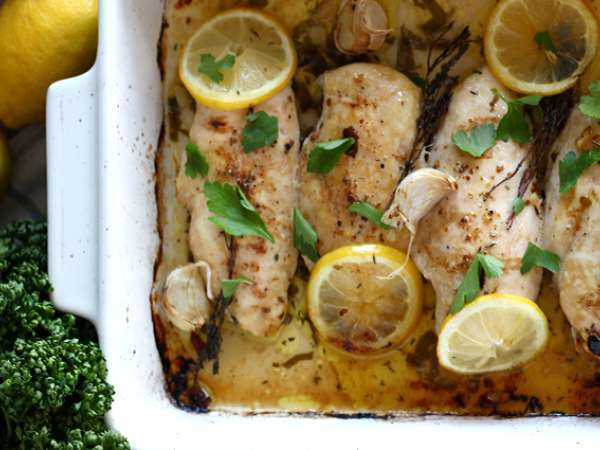 Pollo al limone al forno - Ricetta facile Pollo al limone al forno - Ricetta facile
