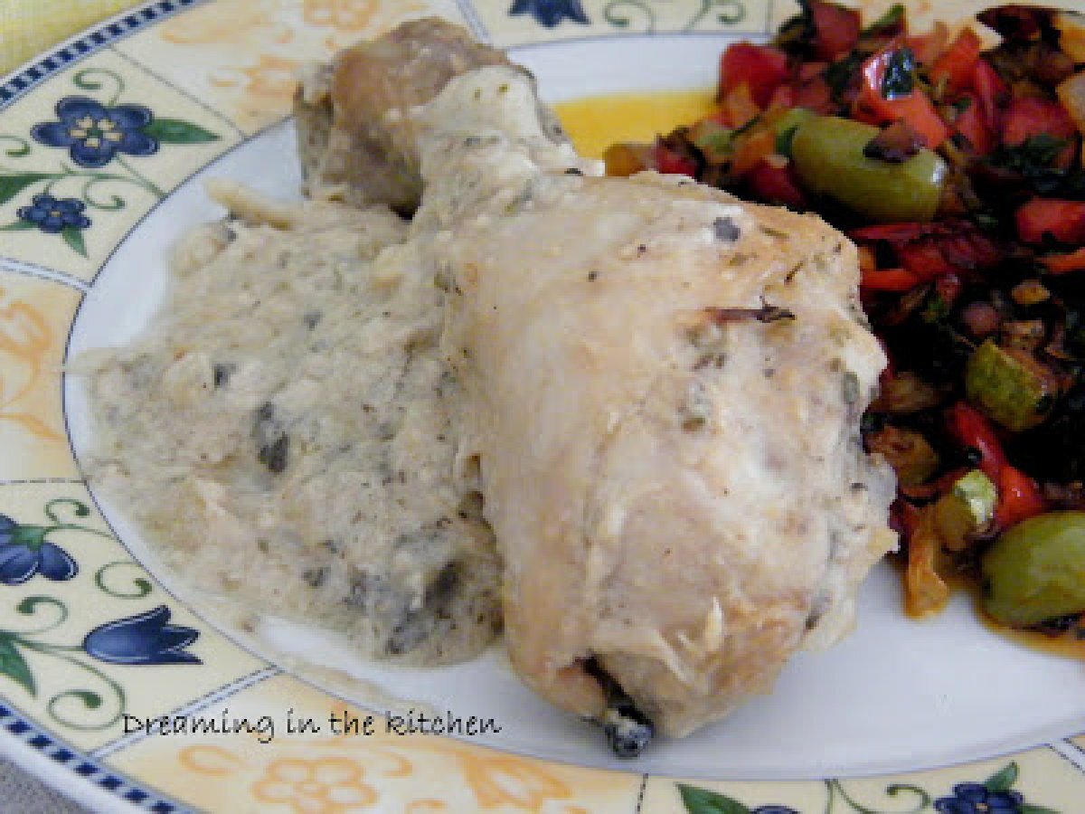 Pollo al tahini e verdure