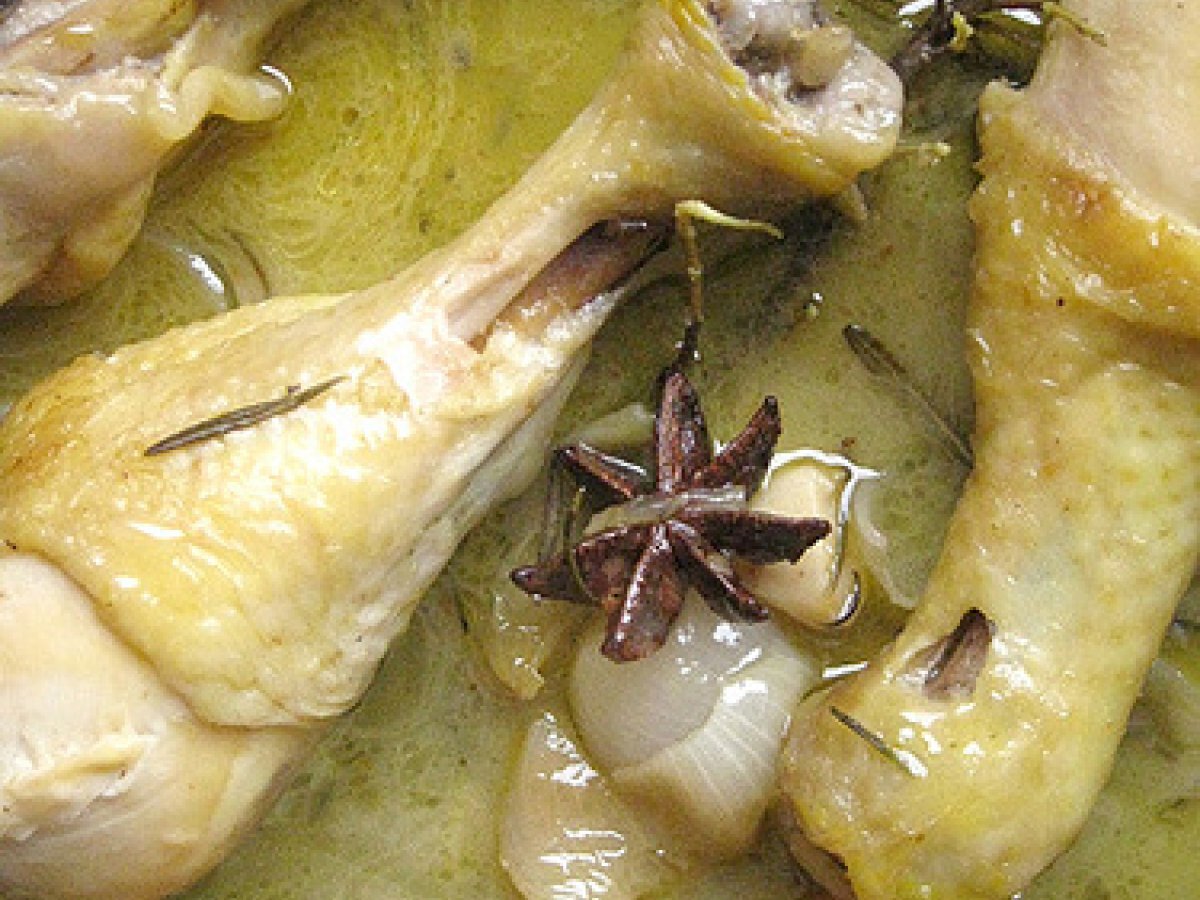 Pollo all'anice stellato e rosmarino