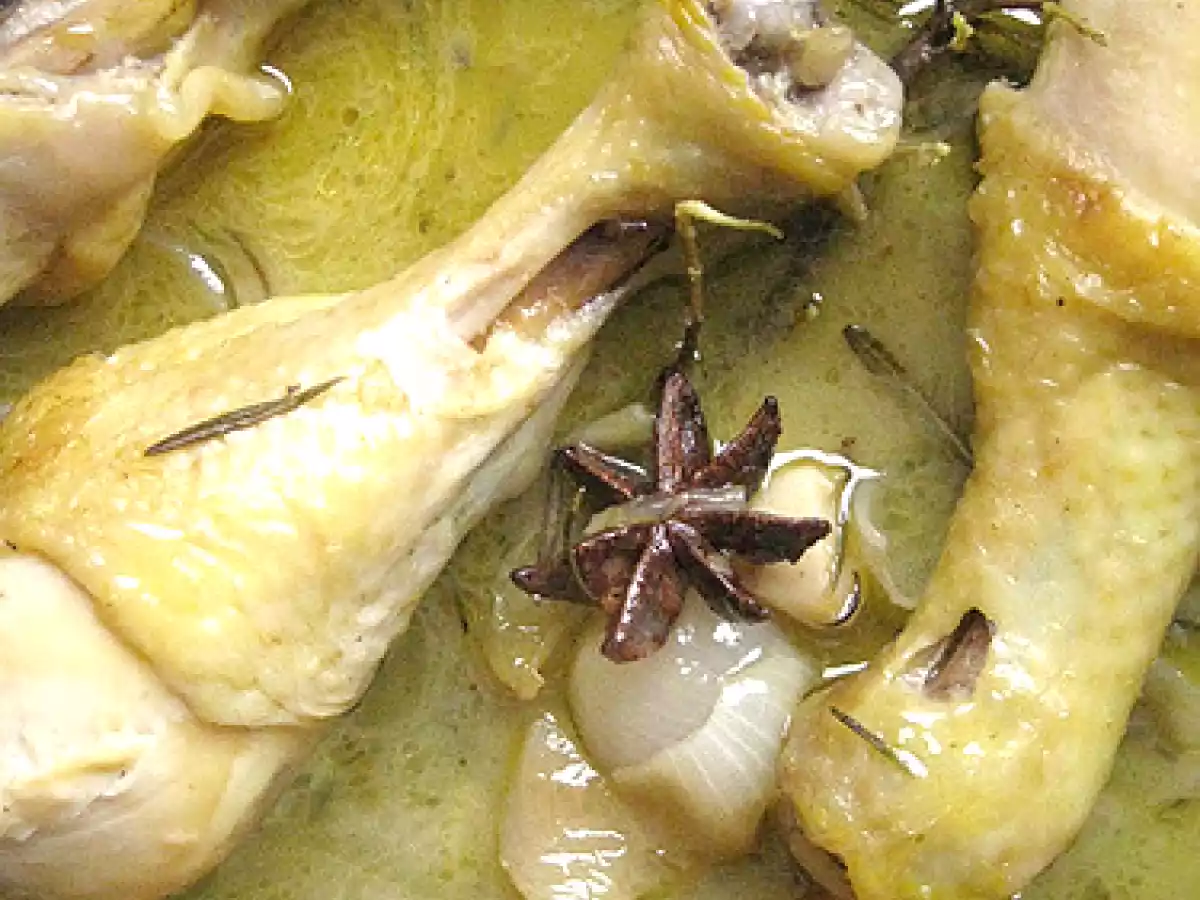 Pollo all'anice stellato e rosmarino