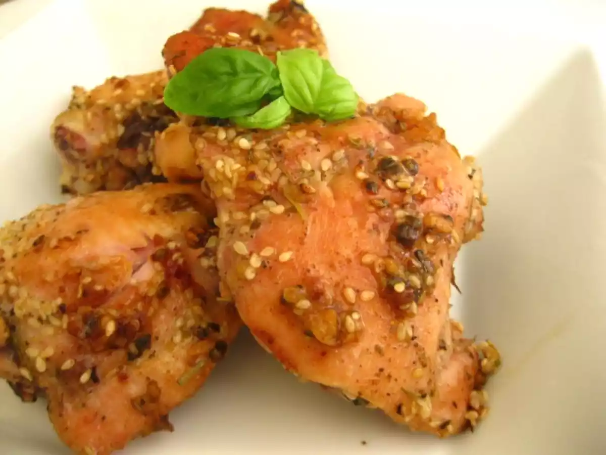 Pollo aromatico al pepe verde e rosa