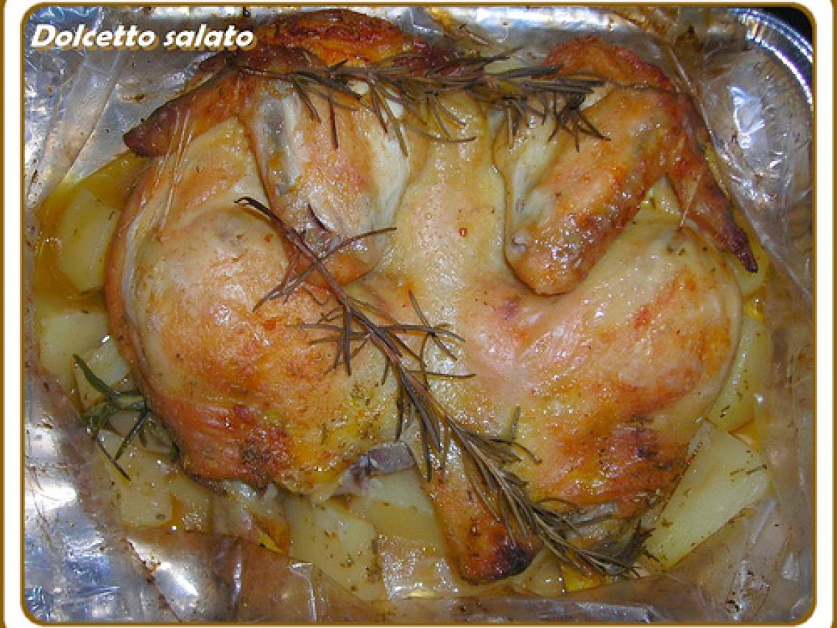 POLLO CON PATATE ARROSTO ... NEL SACCHETTO...