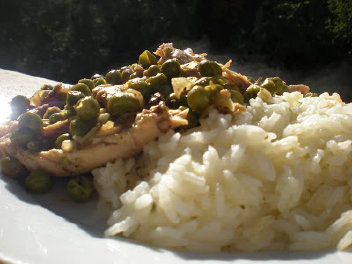 Pollo con piselli e riso basmati - foto 3