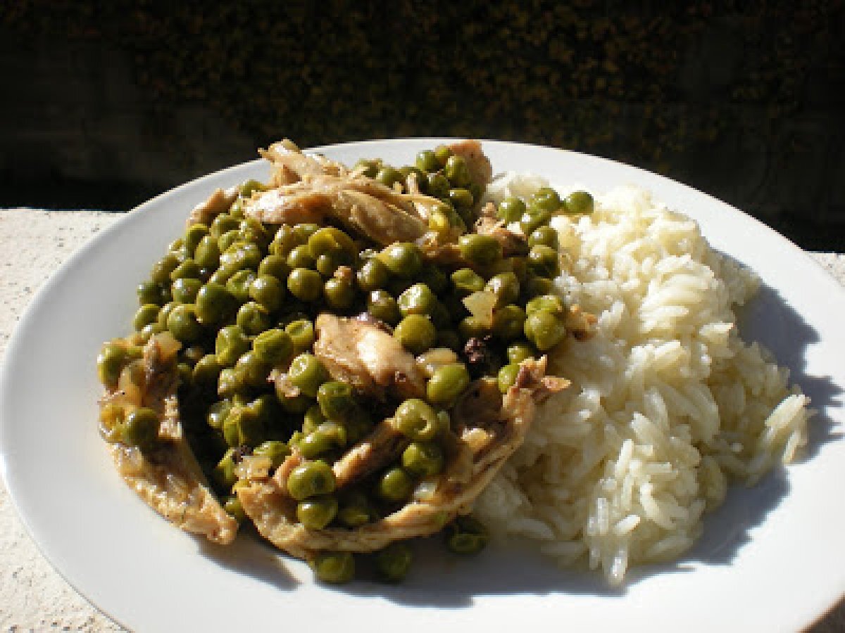 Pollo con piselli e riso basmati - foto 4