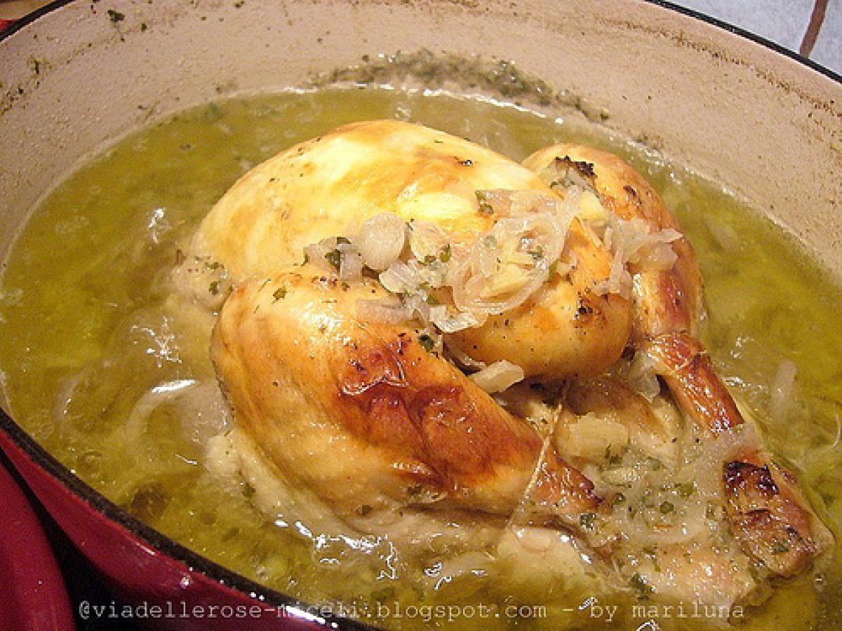 Pollo confit allo zenzero e coriandolo