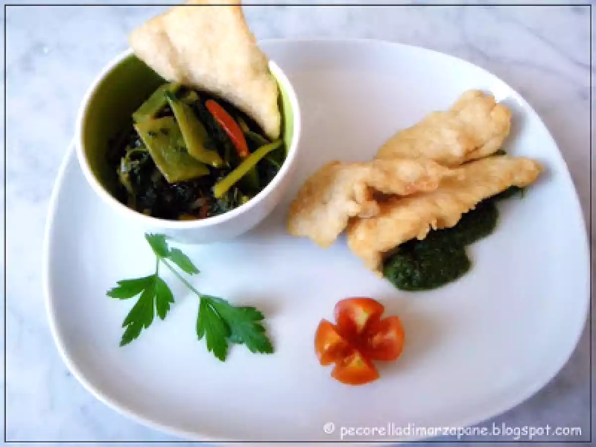 Pollo croccante in farina di riso e Contorno d'Orto - foto 2