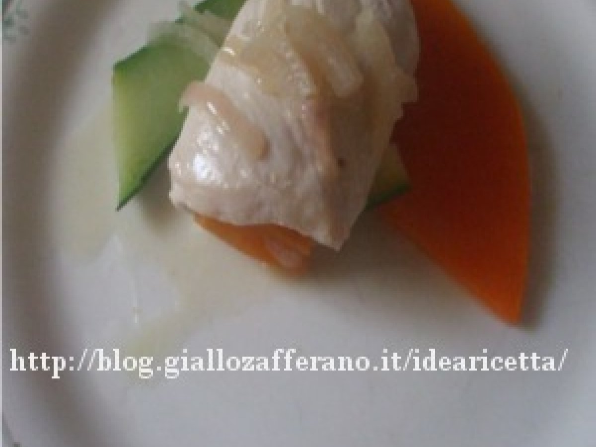 Pollo farcito con zucca e zucchine