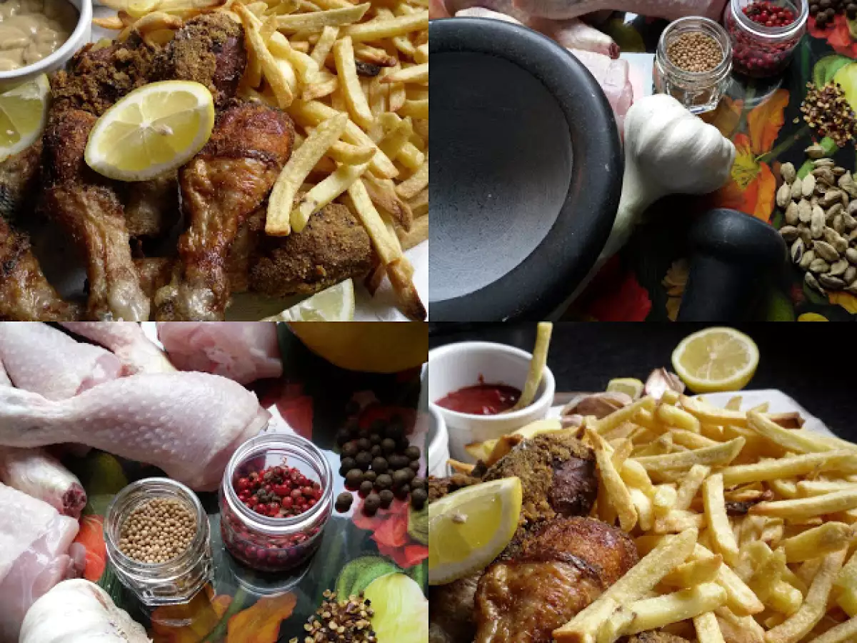 Pollo fritto in un'impanatura saporita alle spezie - foto 3