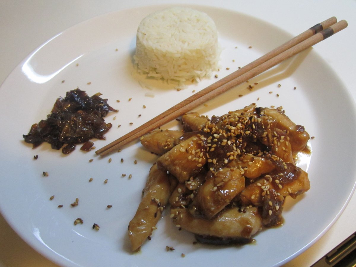 Pollo in salsa teriyaki