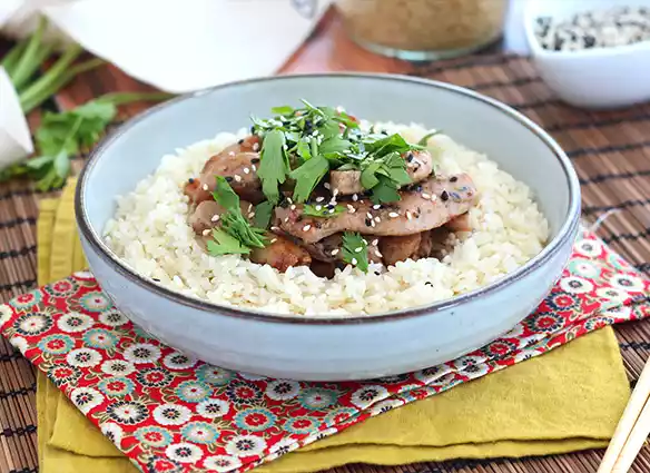 Pollo marinato con salsa di soia e miele