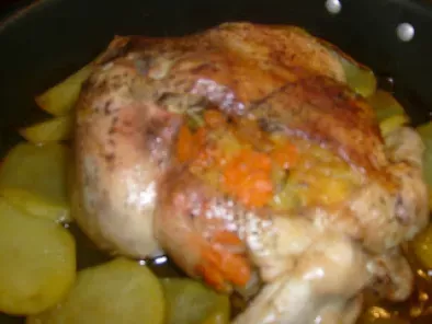Pollo ripieno di verdure
