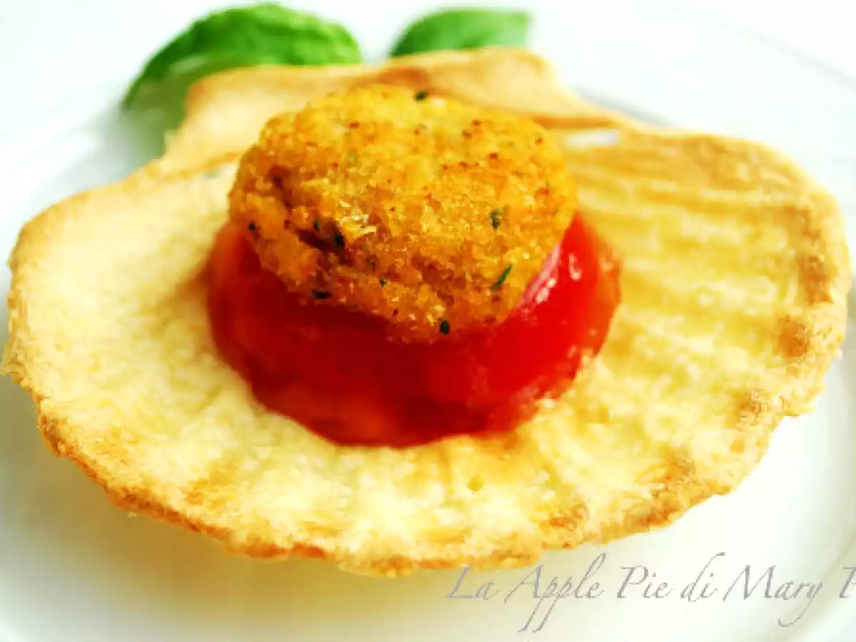 Polpette di baccalà in conchiglie di briséé con gelatina di pomodoro - foto 2