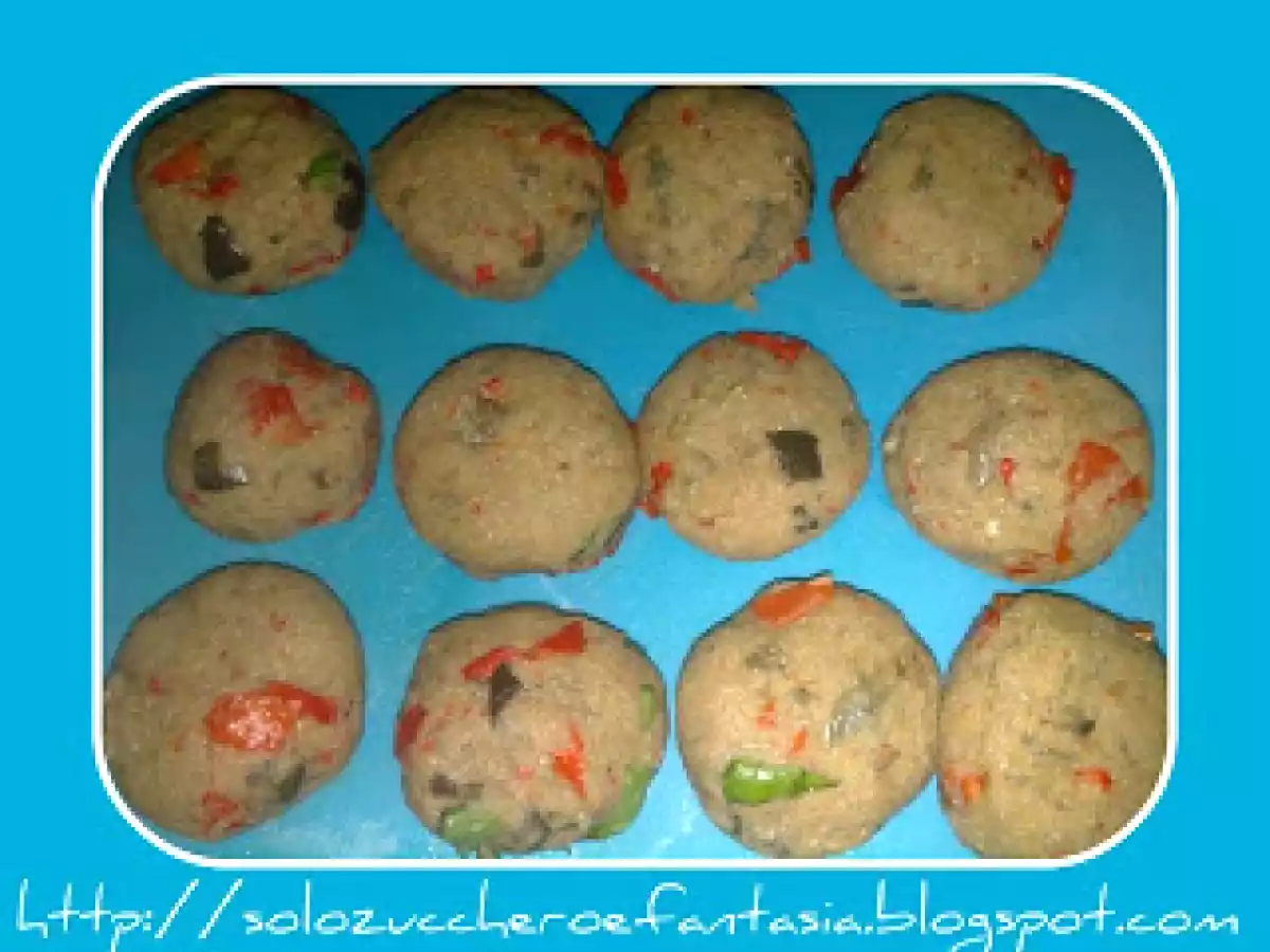 Polpette di melanzane e peperoni