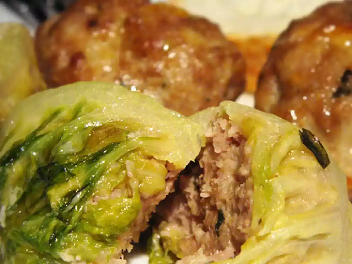 Polpette di vitello in foglia di lattuga