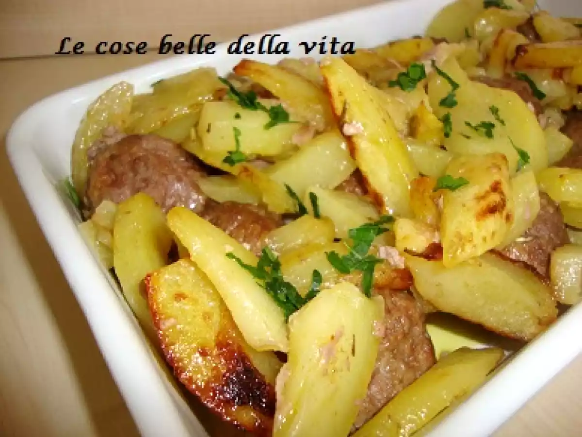 Polpette e patate al forno