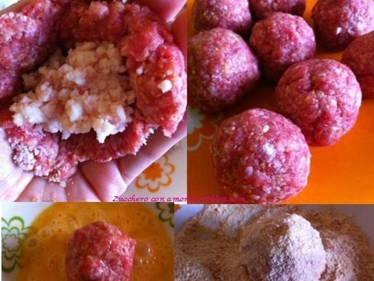 POLPETTE RIPIENE FORMAGGIO E PANCETTA - foto 3