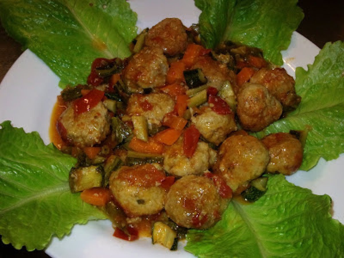 Polpettine di carne con verdure