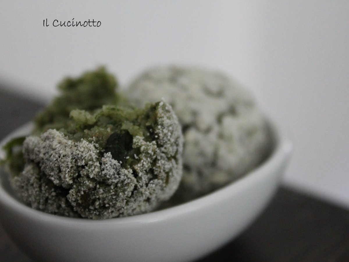 Polpettine spinaci, lenticchie e patate