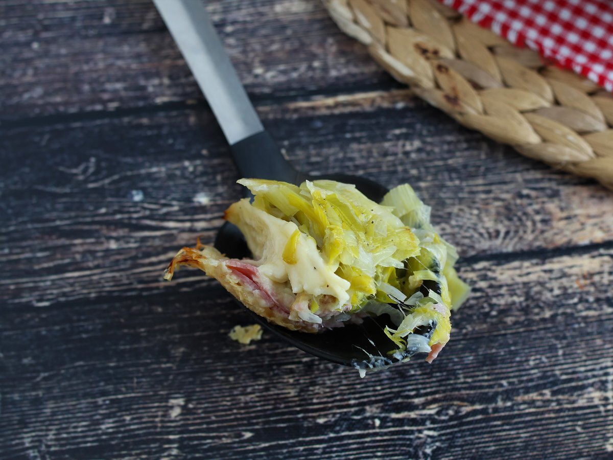 Porri gratinati con prosciutto e formaggio - foto 4