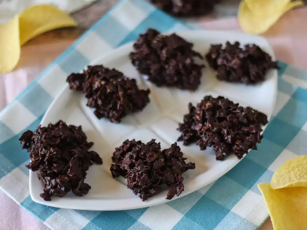 Pringles al cioccolato stile rose del deserto: croccanti e veloci - foto 2