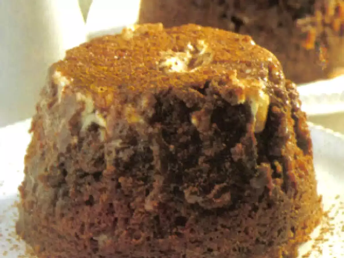 Pudding cremoso al cioccolato.