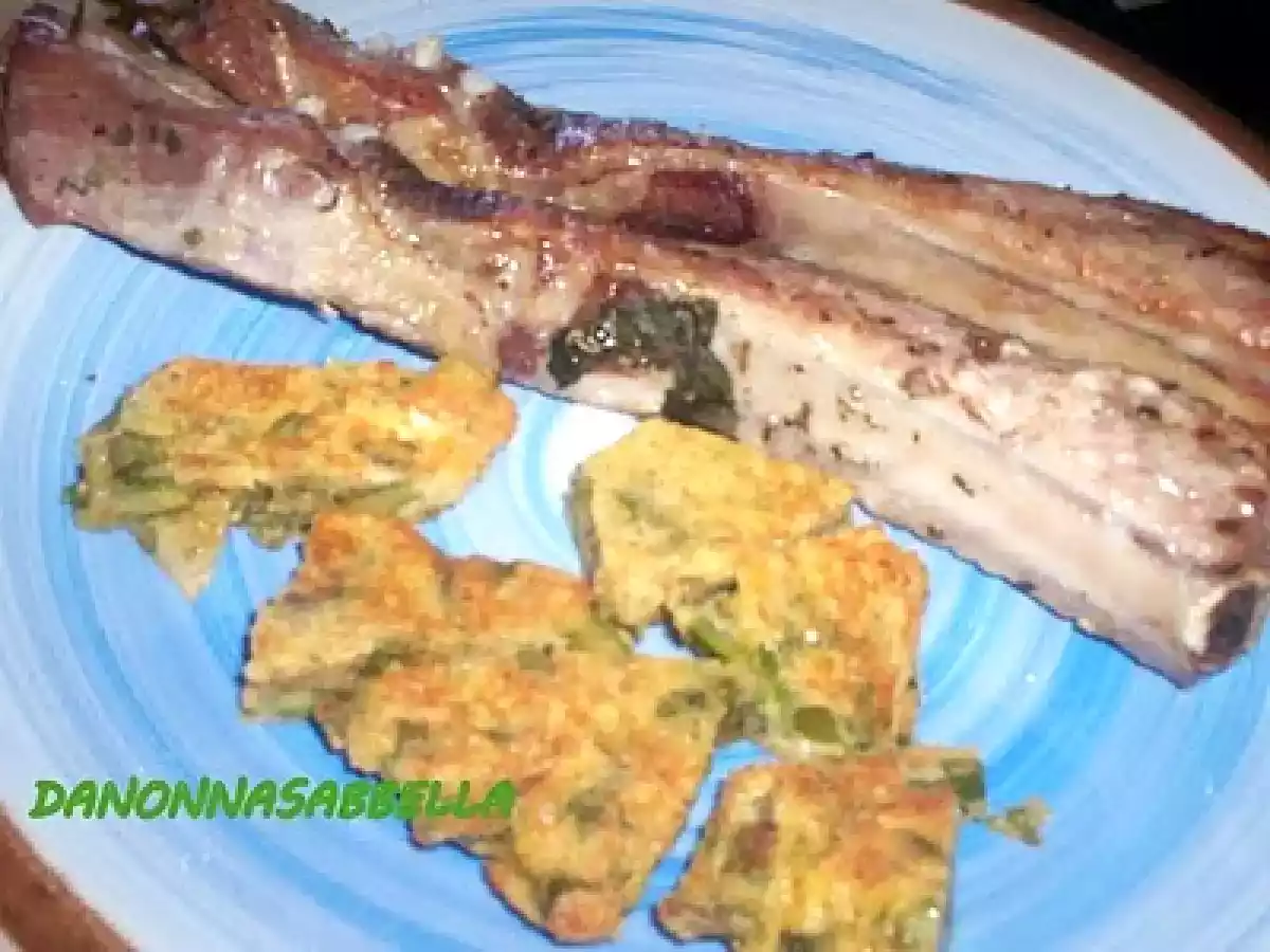 PUNTINE DI MAIALE AL FORNO CON BOCCONCINI DI FRITTATA AGLI ASPARAGI - foto 2