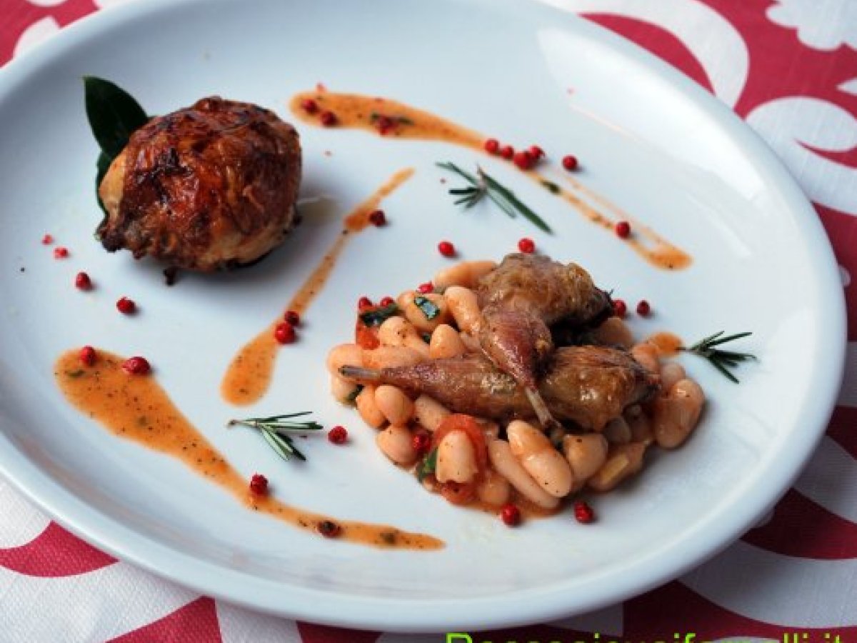 Quaglia con fagioli cannellini
